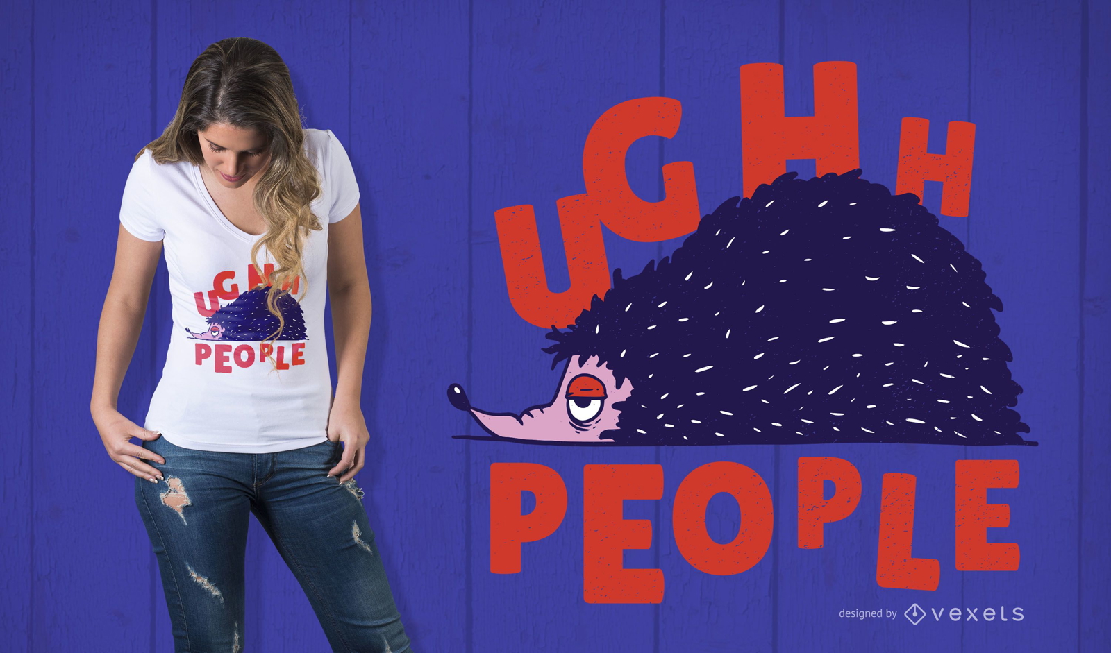 Hedgehog quote t-shirt design