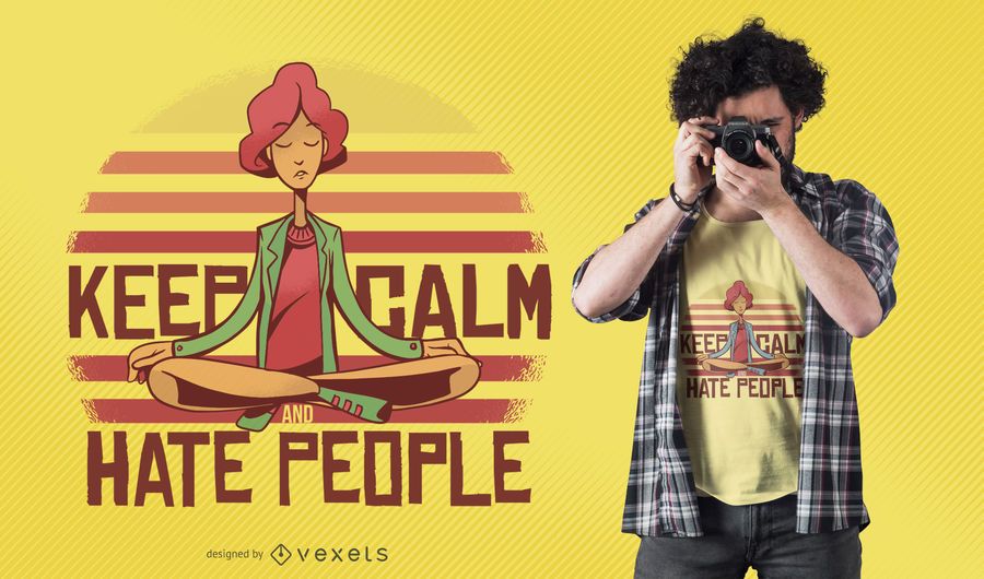 Calm and hate t-shirt design Calm and hate t-shirt design
