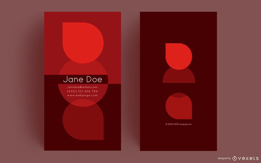 Abstract vertical business card Abstract vertical business card