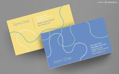 Abstract lines business card design