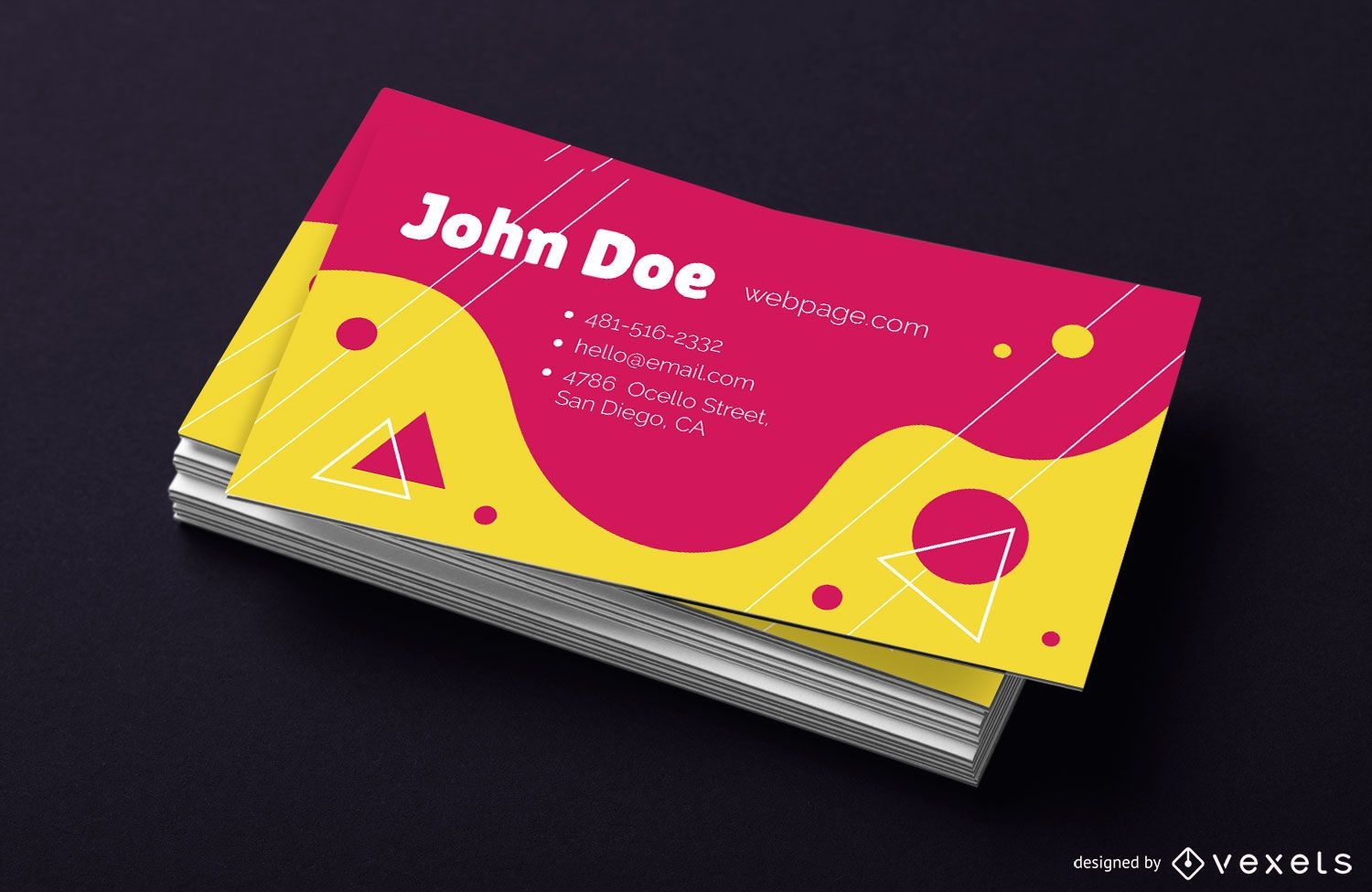 Colorful abstract business card