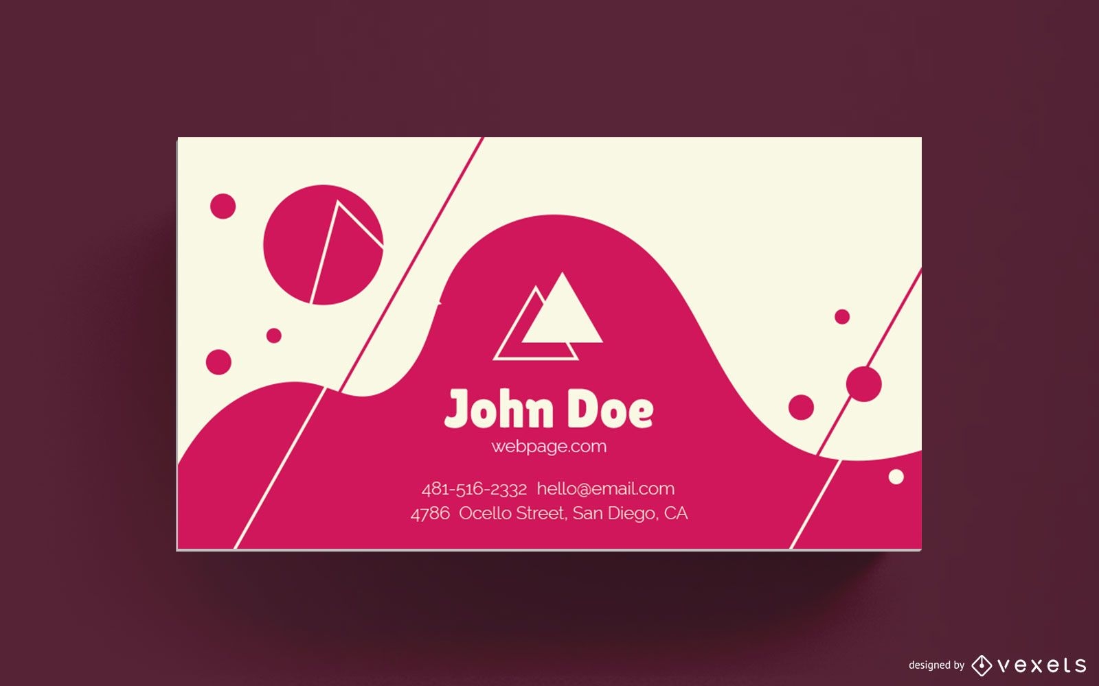 Abstract wavy business card