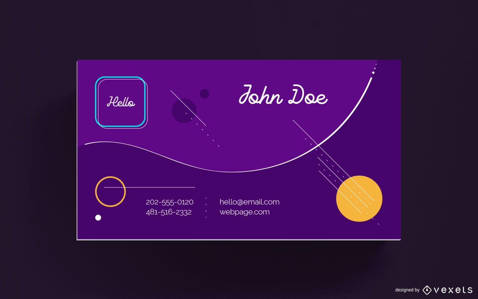 Business card abstract shapes design