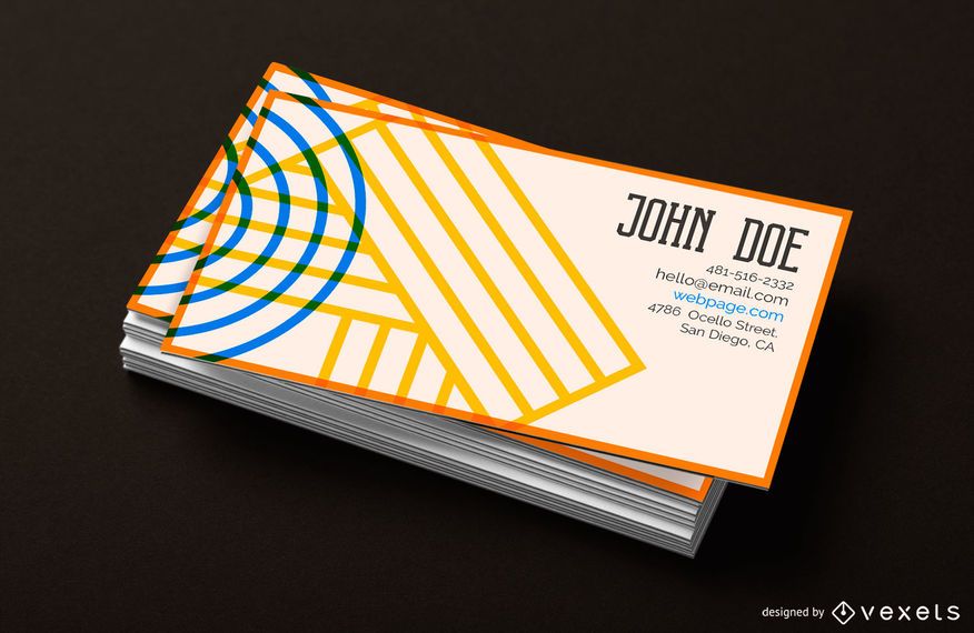 Geometric Design Business Card Template Geometric Design Business Card Template