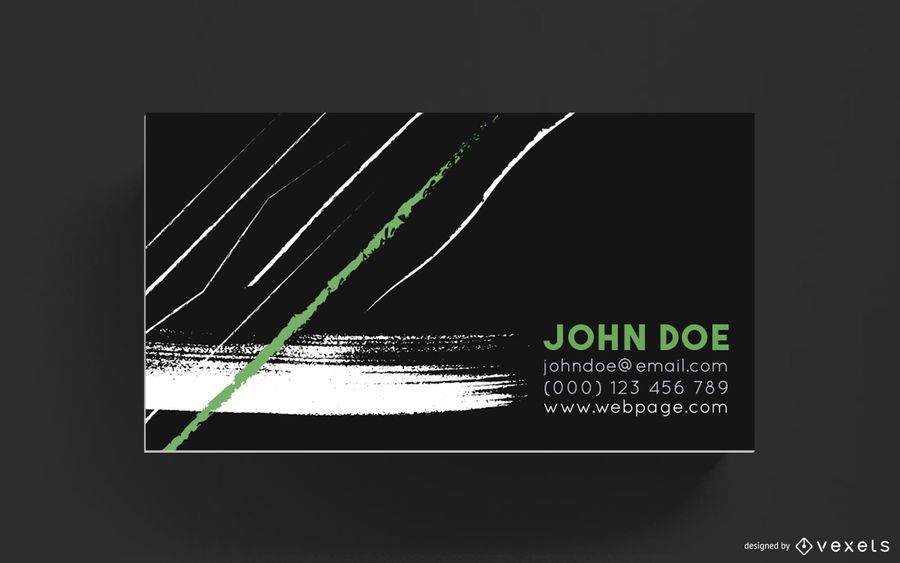 Business card brush strokes design Business card brush strokes design