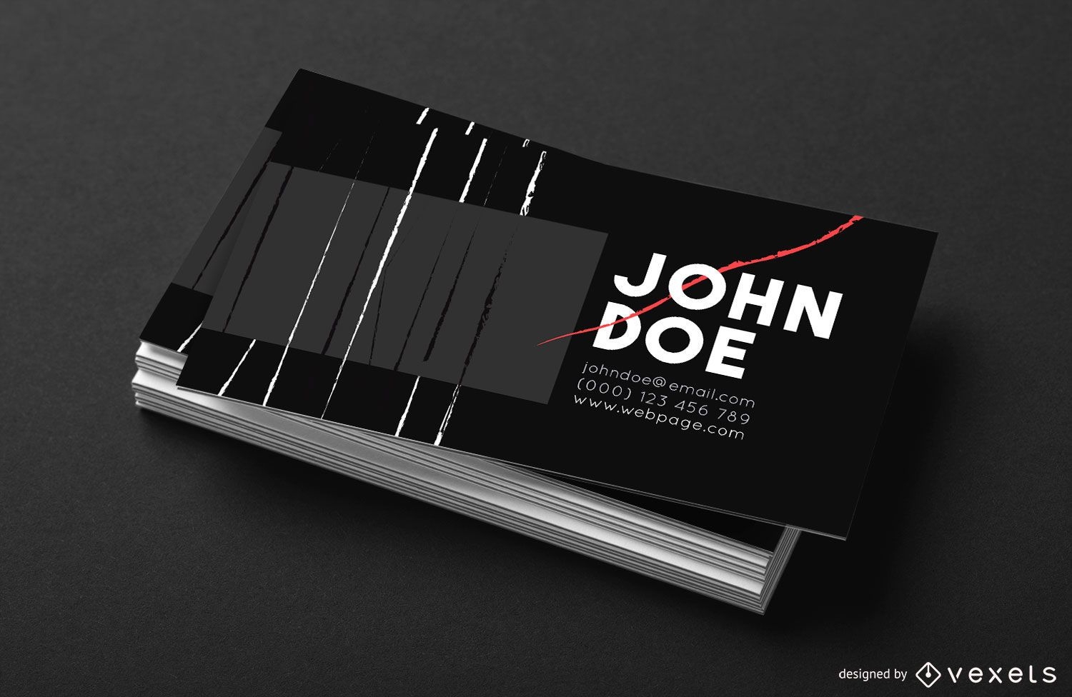 Business card paint brush strokes