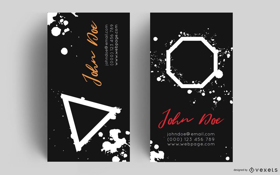Business card paint splash design Business card paint splash design