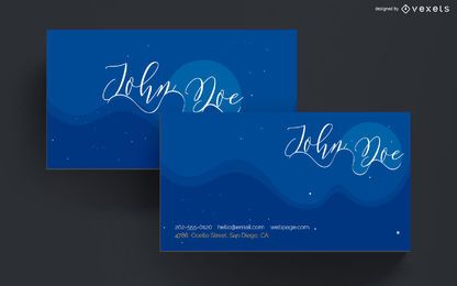 Business card night sky design Business card night sky design