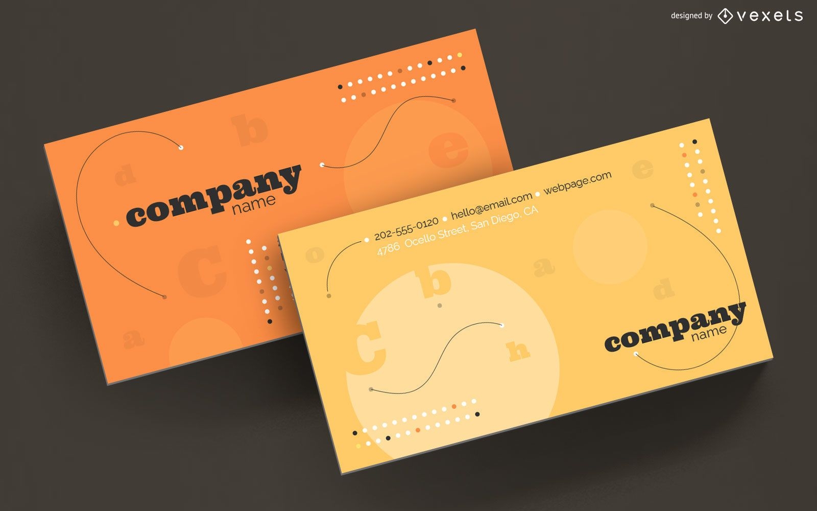 Business card abstract letters design