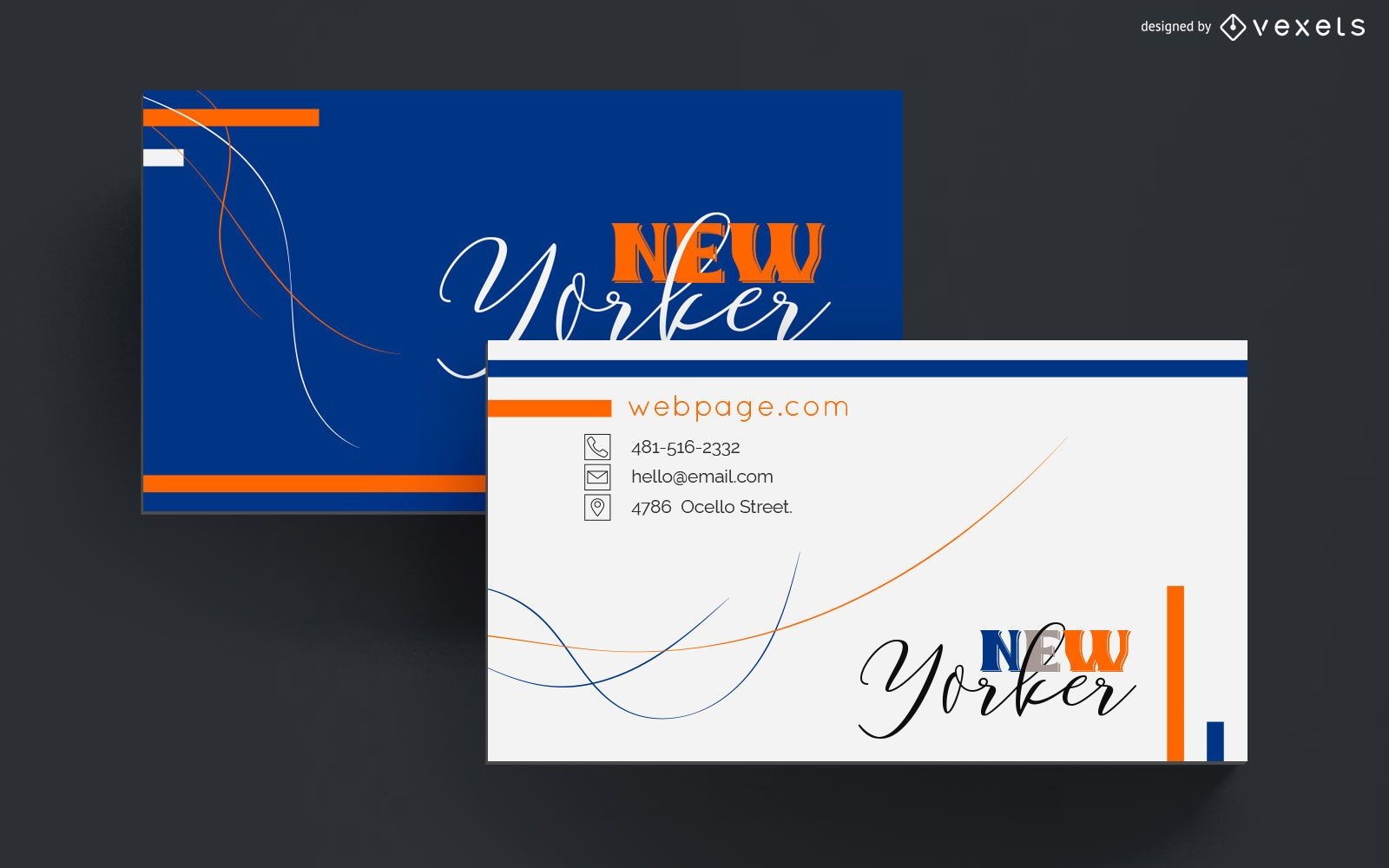 Business card colorful abstract design