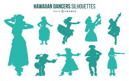 Hawaiian Hula Dancer Silhouette Pack Hawaiian Hula Dancer Silhouette Pack