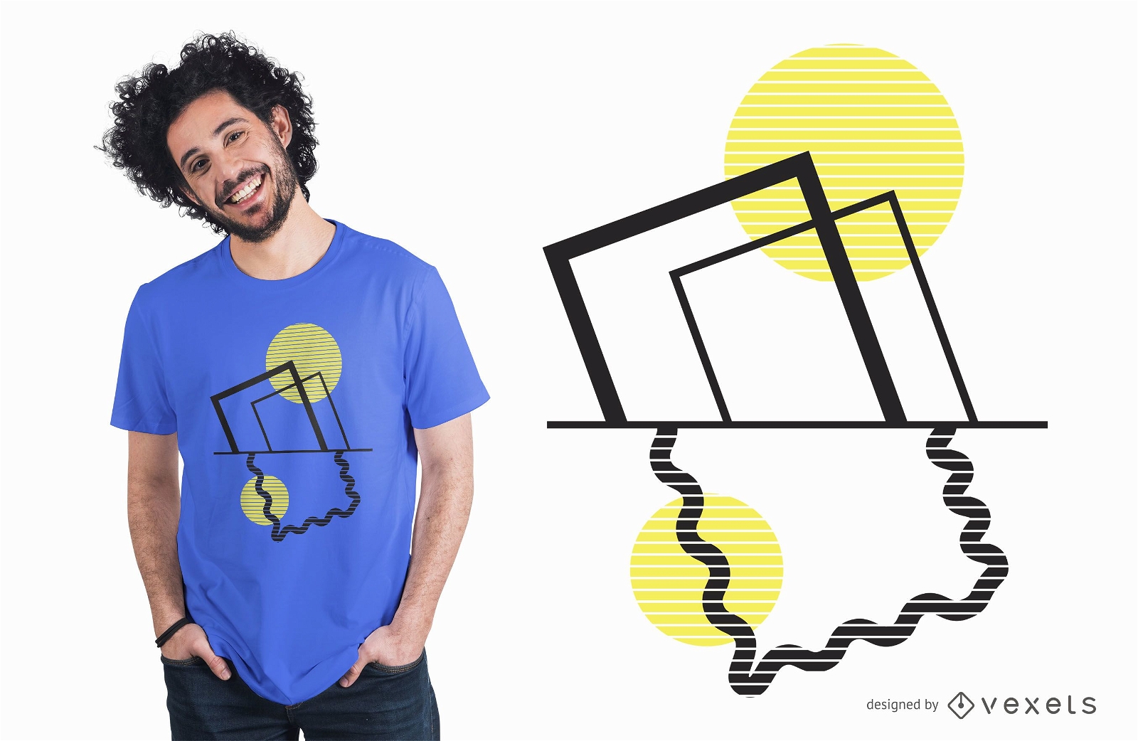 Abstraktes Rahmen-T-Shirt Design