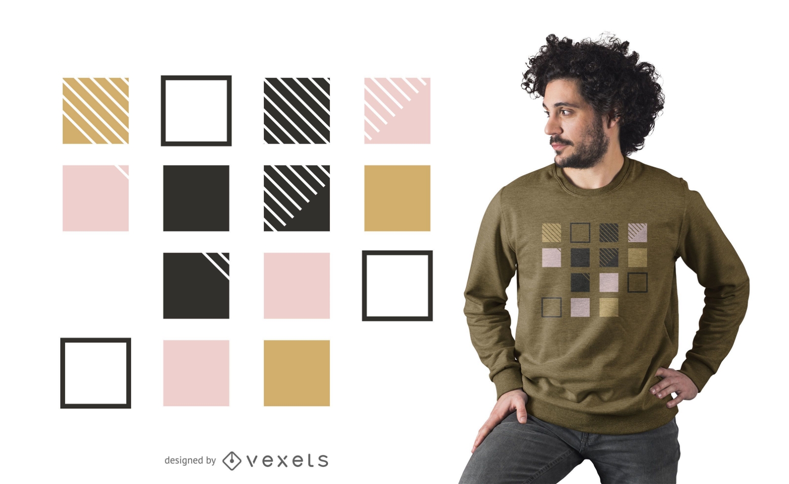 Abstract squares t-shirt design