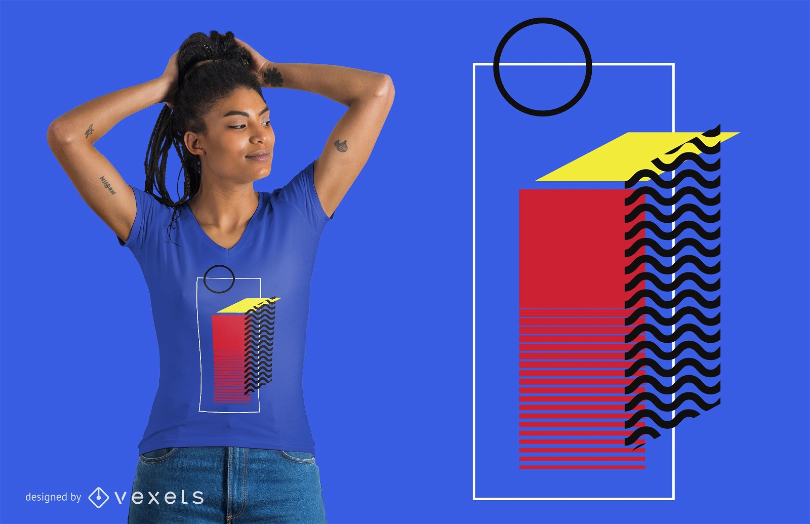 Abstraktes farbiges T-Shirt Design