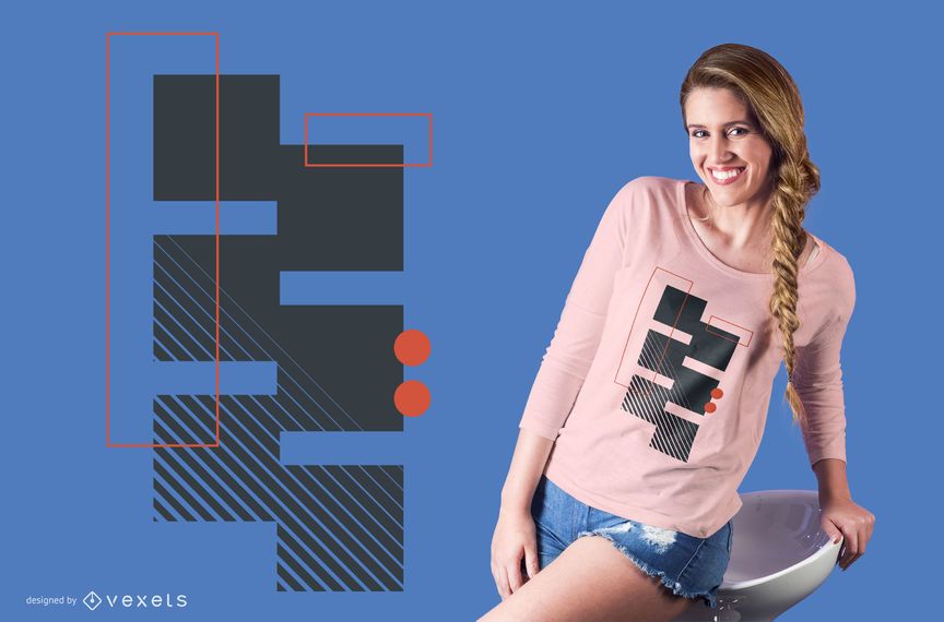 Simple geometric t-shirt design Simple geometric t-shirt design