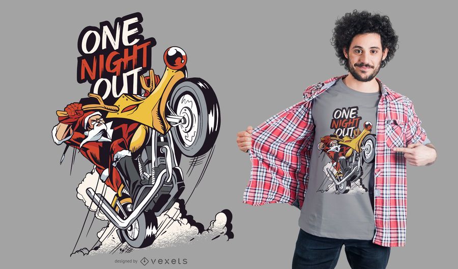 Diseño de camiseta de moto santa Diseño de camiseta de moto santa