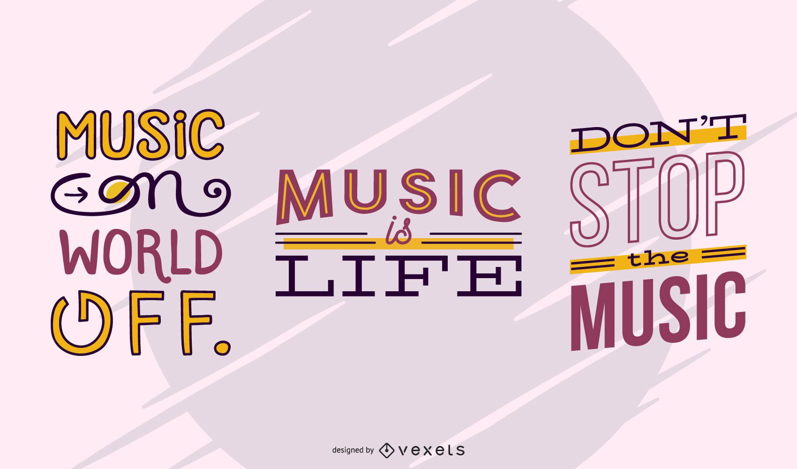 Music Lettering Banner Set