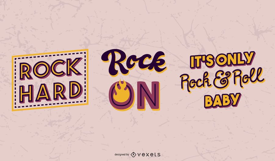 Rock Quote Music Banner Set Rock Quote Music Banner Set