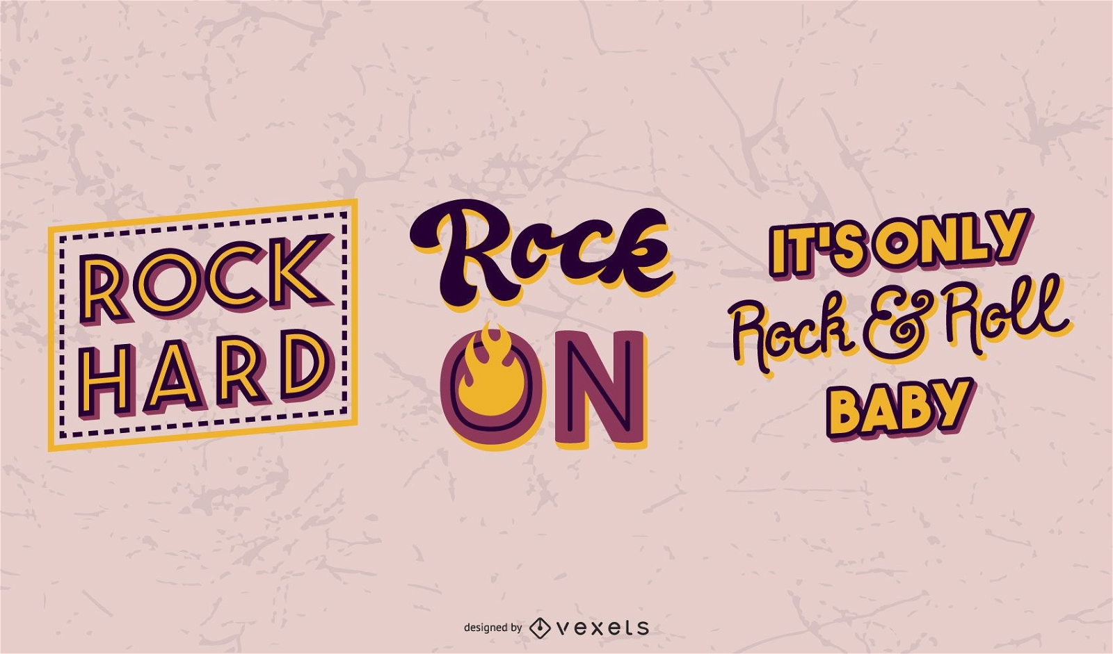 Rock Quote Music Banner Set