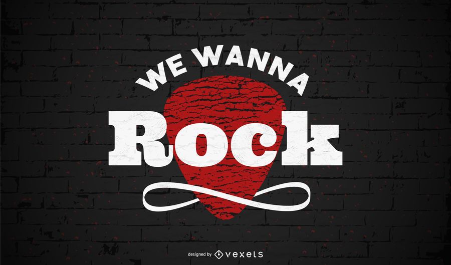We wanna rock lettering design We wanna rock lettering design