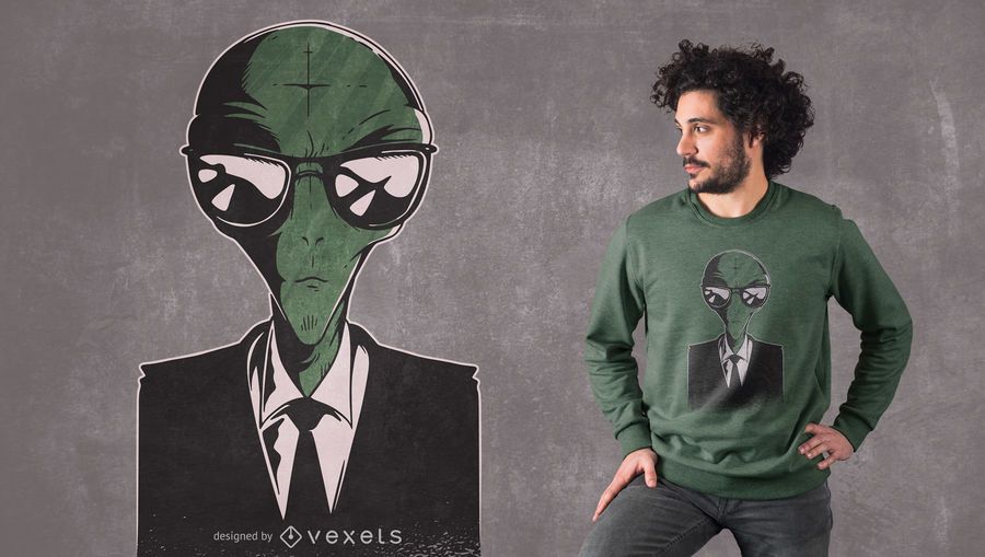 Diseño de camiseta de traje alienígena Diseño de camiseta de traje alienígena