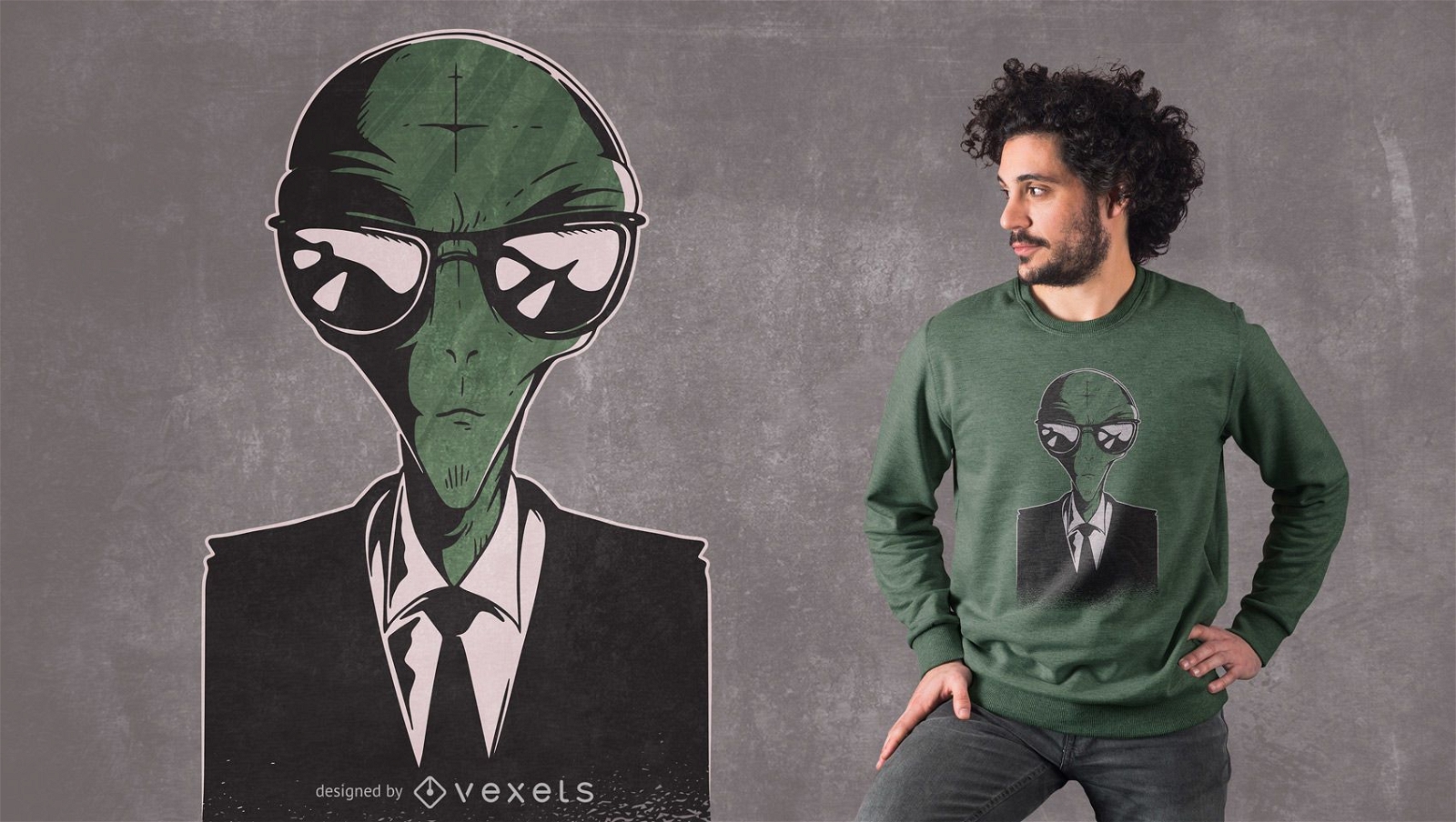 Alien Anzug T-Shirt Design
