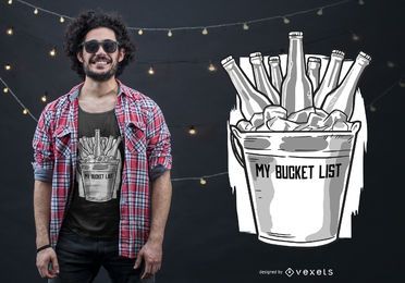 Beer Bucket List T-shirt Design Beer Bucket List T-shirt Design