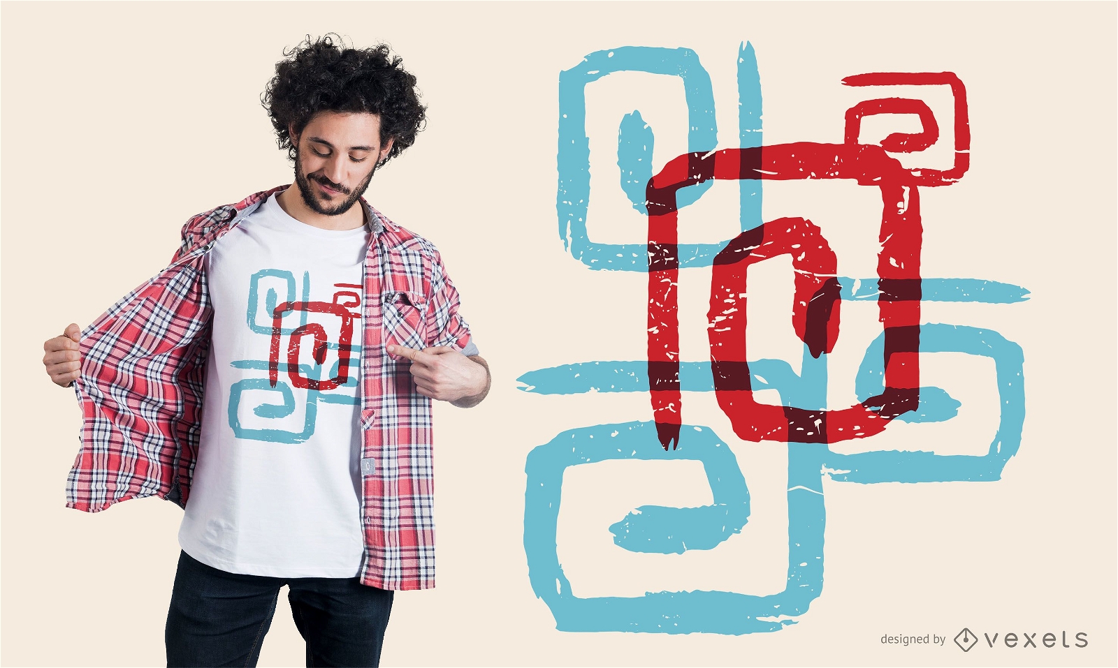 Abstrakte Spiralen T-Shirt Design