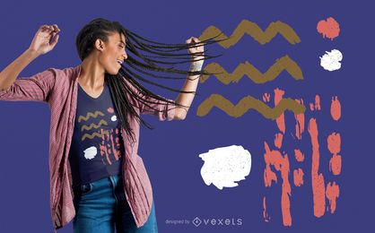Abstract shapes t-shirt design Abstract shapes t-shirt design