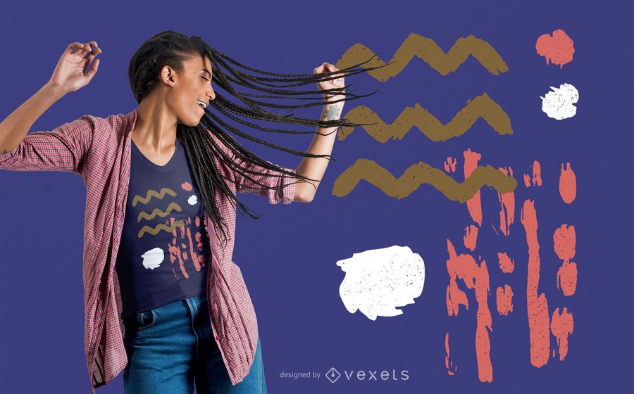 Abstract shapes t-shirt design Abstract shapes t-shirt design
