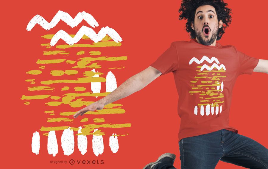 Abstract yellow white t-shirt design Abstract yellow white t-shirt design