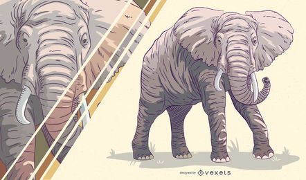 Elephant artistic illustration Elephant artistic illustration