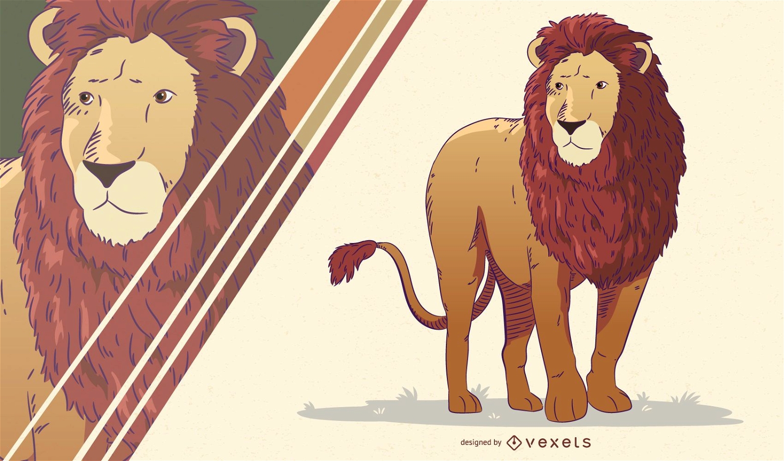 Künstlerische Illustration des Löwen