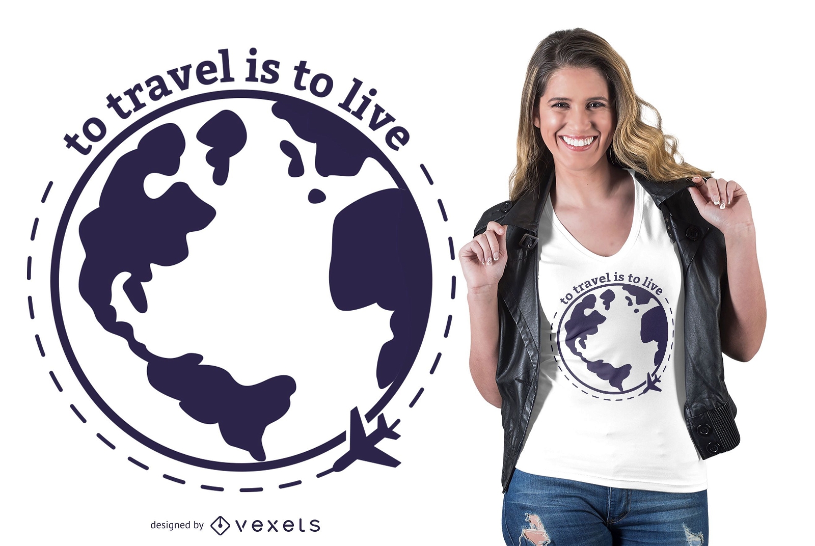 Reisen ist Leben T-Shirt Design