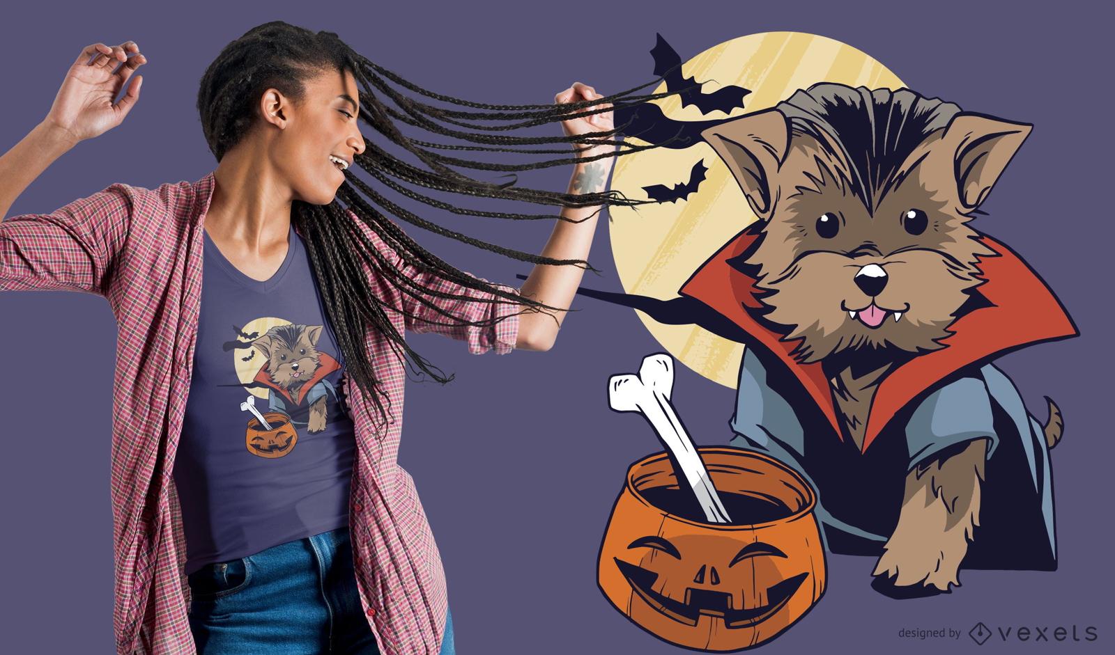 Vampire morkie t-shirt design