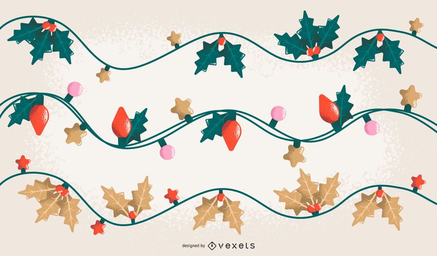 Weihnachtsbeleuchtung Vector Set Weihnachtsbeleuchtung Vector Set