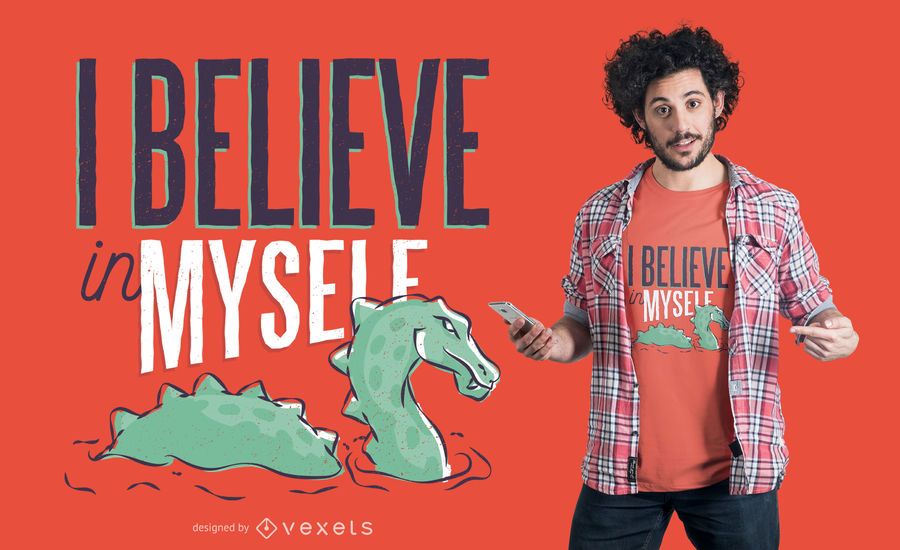 Believe Loch ness monster t-shirt design Believe Loch ness monster t-shirt design