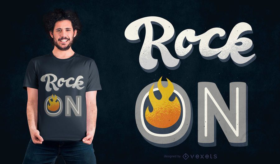 Rock on quote t-shirt design Rock on quote t-shirt design
