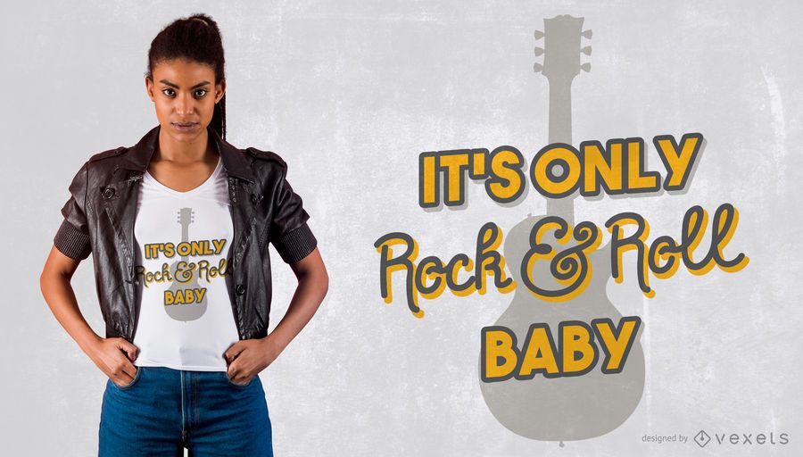Only rock t-shirt design Only rock t-shirt design