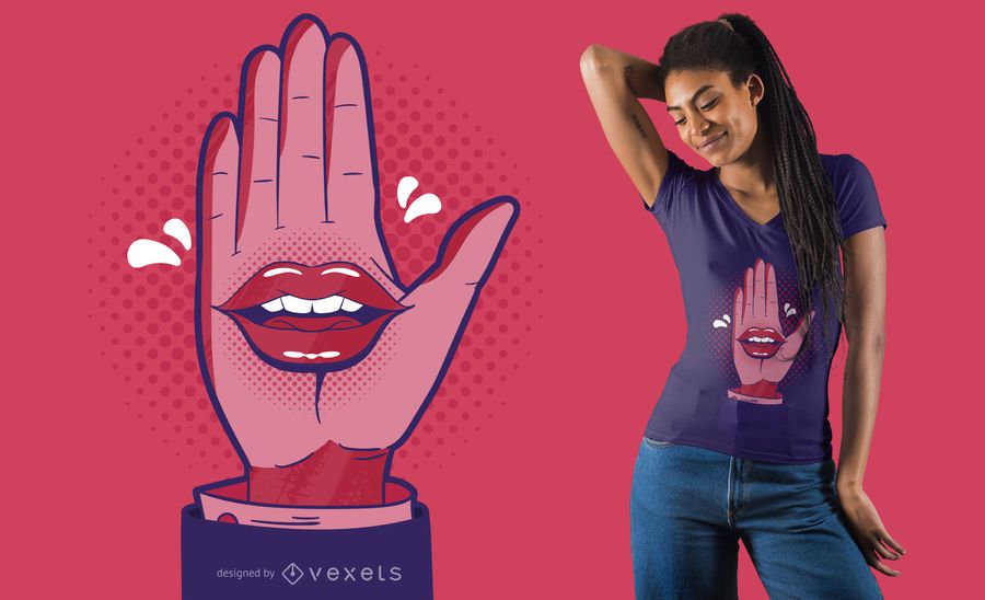 Talk hand t-shirt design Talk hand t-shirt design