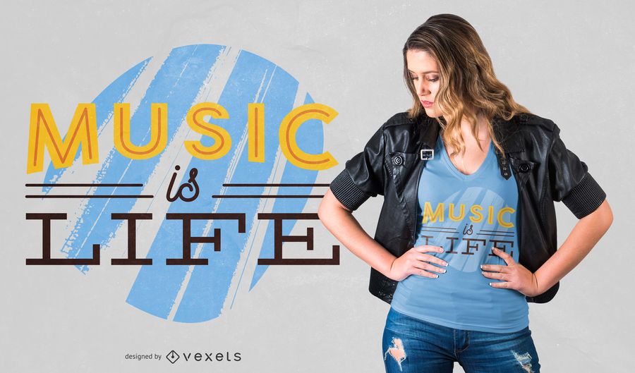 Music is life t-shirt design Music is life t-shirt design