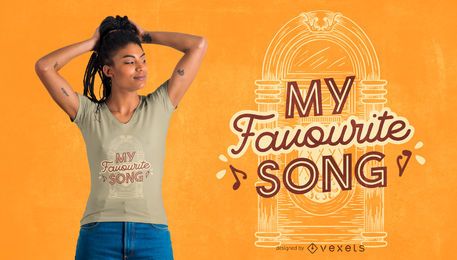 Diseño de camiseta de mi canción favorita Diseño de camiseta de mi canción favorita