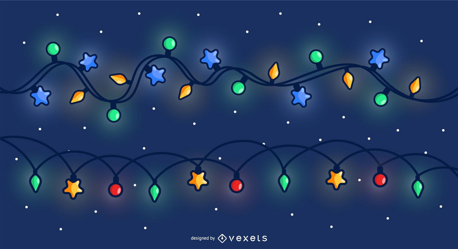 Christmas lights sky background 