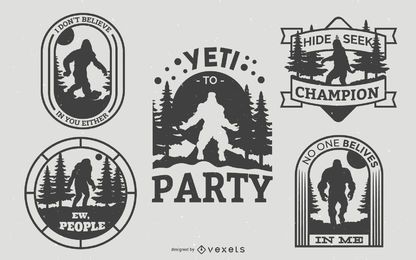 Paquete de insignias de Bigfoot Paquete de insignias de Bigfoot