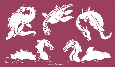 Loch Ness Monster Silhouette Pack Loch Ness Monster Silhouette Pack