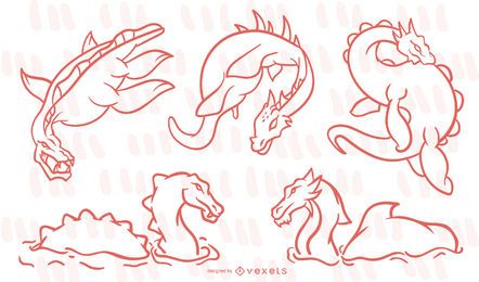 Loch ness monster stroke pack Loch ness monster stroke pack
