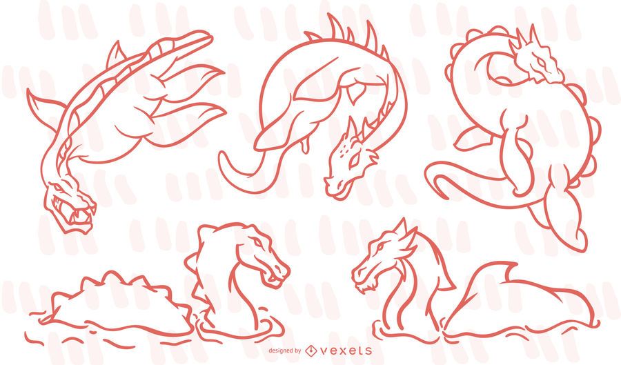 Loch ness monster stroke pack Loch ness monster stroke pack