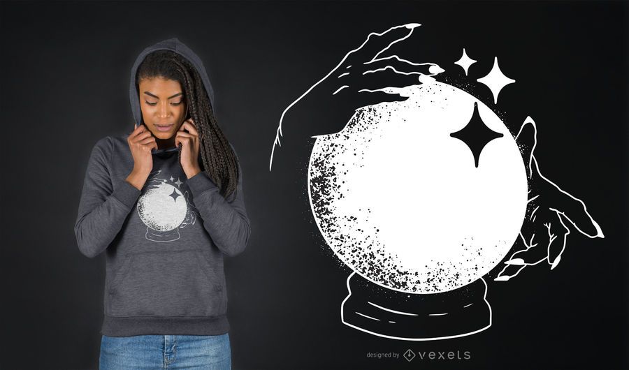 Crystal ball t-shirt design Crystal ball t-shirt design
