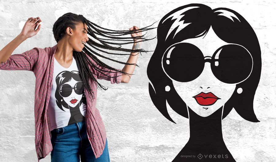 Lady portrait t-shirt design Lady portrait t-shirt design