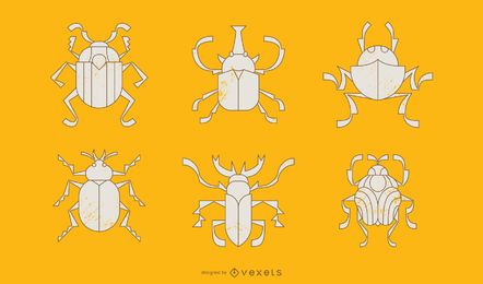 Beetle Geometric Style Illustration Pack Beetle Geometric Style Illustration Pack